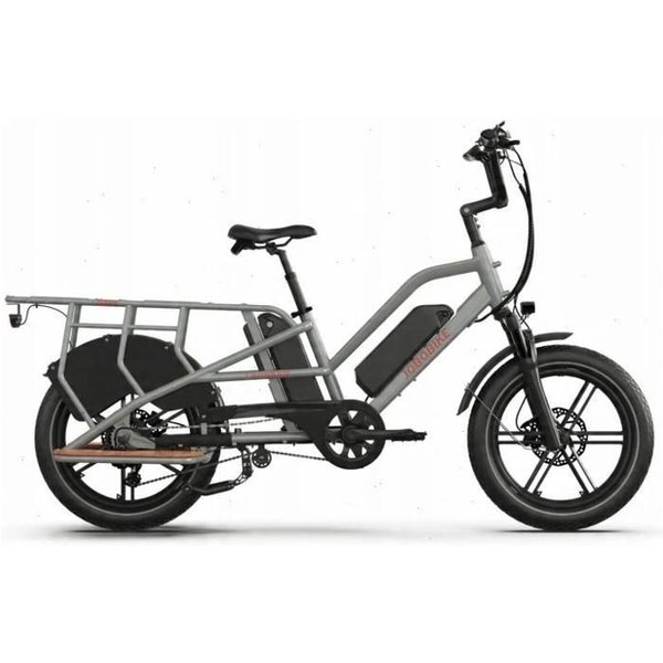 VéLo Cargo éLectrique - Jobobike - Transer - 250 W - Batterie 15 Ah - Vitesse 25 Km/H - Gris Szary-image