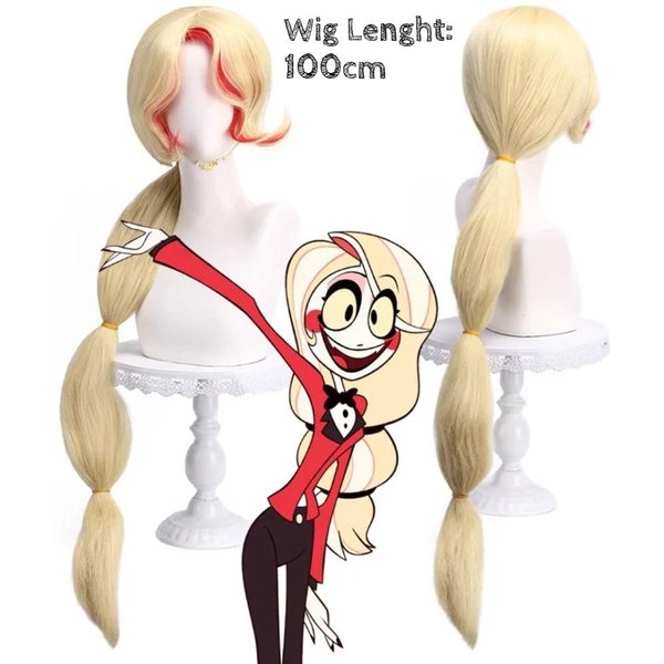 Anime Hazbin Charlie Morningstar Peruka Cosplay Dla DorosłYch Kobiet DziewcząT Odporna Na CiepłO Syntetyczna DłUgie Jasne WłOsy Halloweenowy Kostium Rekwizyt Beige-image