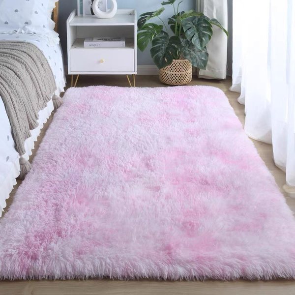Dywan Tie Dye Gradient Pluszowy MięKki Puszysty Dywan Do Salonu DziecięCa Mata Do Zabawy WystróJ Domu AntypośLizgowy 80X200Cm-image