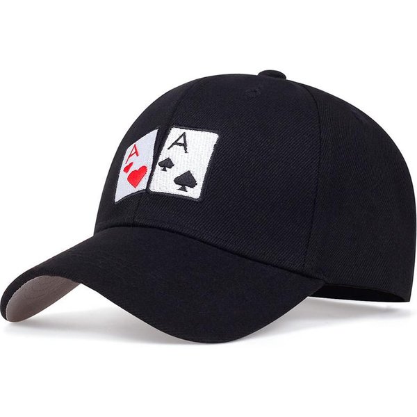Gorra De BéIsbol Hip Hop Moda AlgodóN Snapback Sombrero De Sol Bordado Poker Sombreros De Golf Deportivos Al Aire Libre Gorras De Ocio Gorras De Papá Gorra Adjustable Black-image