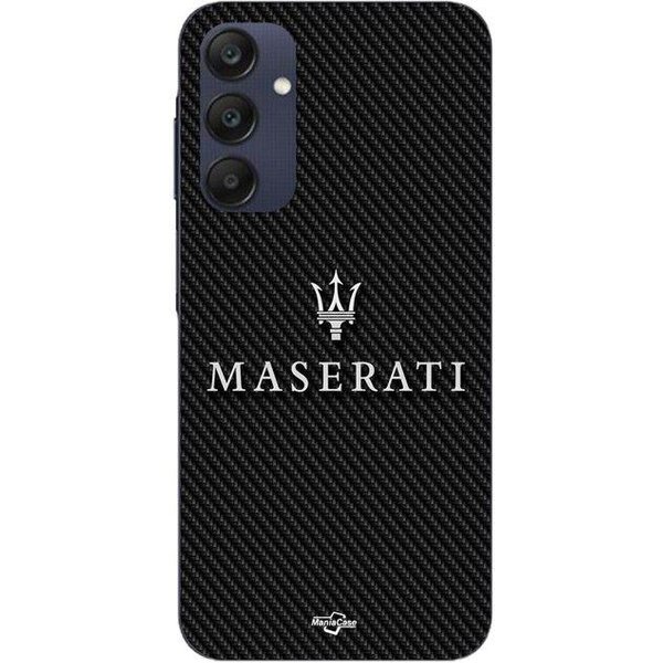 Funda Para Samsung Galaxy A25 Maserati Blanco Fondo Carbono Maniacase-image