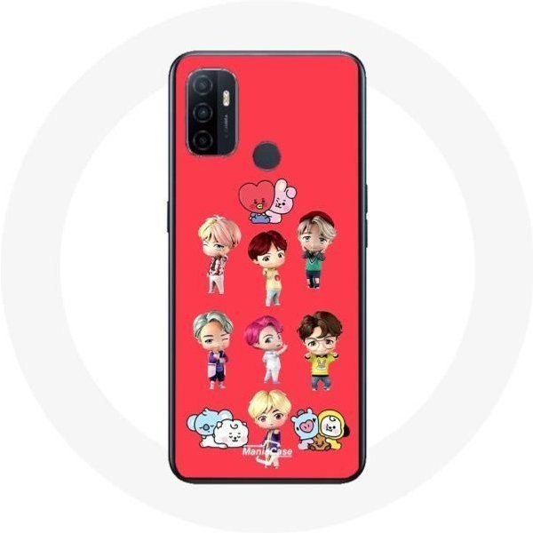 Funda Para Oppo A53 BTS Tinytan AnimacióN BT21 PóSter-image