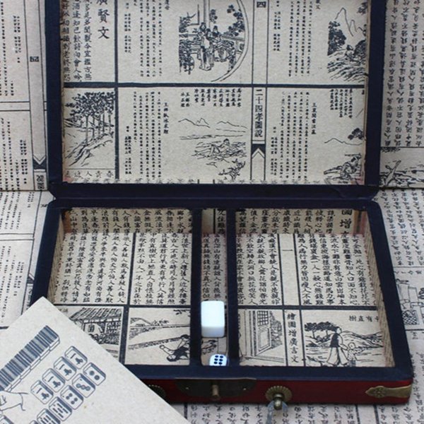 Juego De Mahjong Chino Numerado 144 Fichas Juego De Mah Jong PortáTil Juguete Chino Con Caja-image