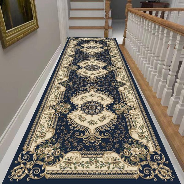Alfombras De Lujo Para Pasillo Europeo, Pasillo, Villa, Pasillo Largo, Alfombras De Tira Larga, DecoracióN Del Hogar Para Sala De Estar, Alfombra De Entrada 90X400Cm-image