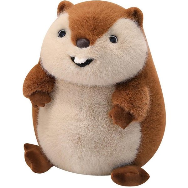 Kawaii Symulacja ŚWistaka Pluszowa Lalka Realistyczna ŚWistak Pluszowa Zabawka Pluszowe ZwierząTko ŚWistak Prezent Urodzinowy 35Cm BrąZowy-image