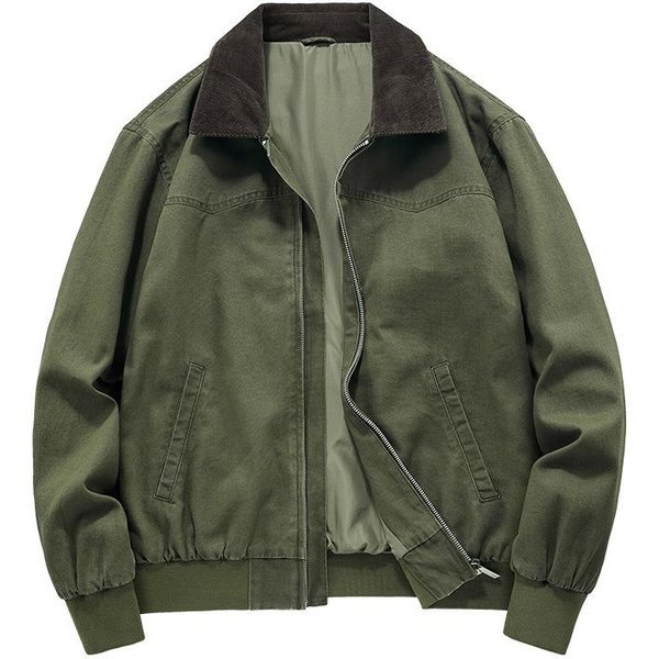 Chaqueta Delgada, Ropa Holgada, Top De Talla Grande, Chaqueta De Solapa Para Hombre Joven De Primavera Y OtoñO Con Herramientas Lavadas 2XL Gray-image