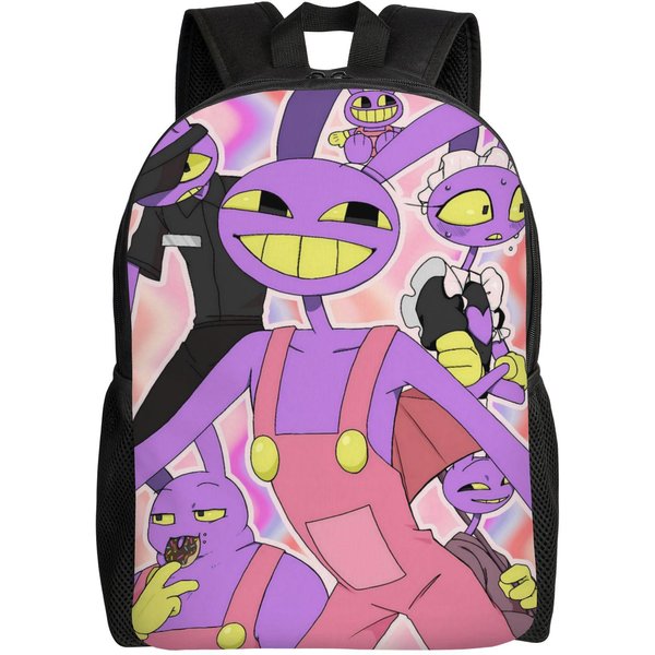 Jax KreskóWka Cyfrowy Cyrk Termiczny Plecak Urocze Plecaki MłOdzieżOwe PodróżNe Lekkie Plecaki Szkolne Design Plecak One Size Purple-image