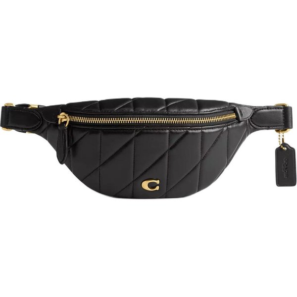 RiñOnera Coach Essential 30 Con Bolsillo Exterior Con Cremallera Y Correa De Hombro Ajustable De Piel Napa Grande Para Mujer Negra CR506-B4BK Basic Set (Bag+Dust Bag) Black-image