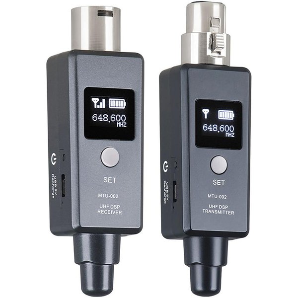 1 Par De MicróFono Sistema InaláMbrico Transmisor InaláMbrico Sistema Transmisor Y Receptor Para Negro-image