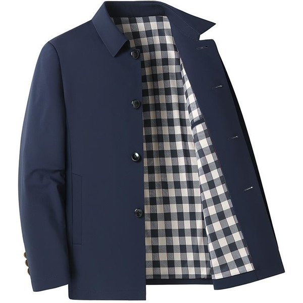 MęSka Wiosna I Jesień Nowa MęSka Kurtka Z Klapami Modna Kurtka Casualowa Kurtka MęSka 4XL Black-image