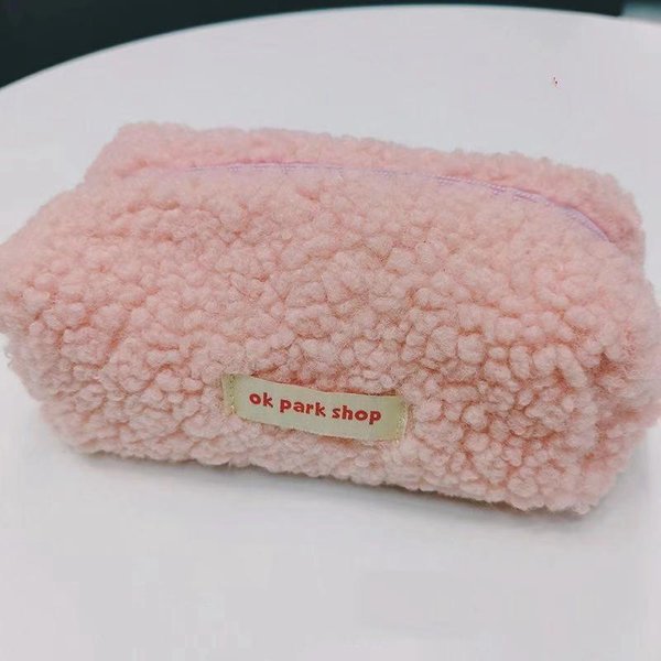 Bonito Neceser De Maquillaje De Piel De Color SóLido Para Mujer Suave Bolsa De CosméTicos De Viaje Organizador Estuche Joven SeñOra Estuche De Maquillaje Esenciales Color Rosa-image