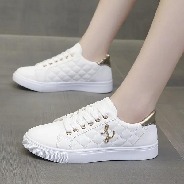 Zapatillas De Deporte Para Mujer, Zapatos Planos Transpirables A La Moda, Zapatos Vulcanizados Con Suela Blanda Para Mujer, Zapatillas Informales Para Mujer 40-image