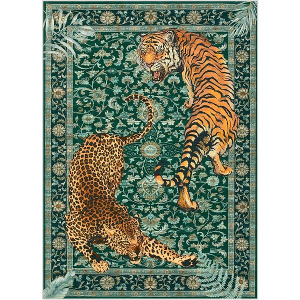 Dywan Do Salonu Dywan DżUngla Tygrys Lampart WystróJ Domu DużA Powierzchnia Sypialnia Mata PodłOgowa MożNa Prać W Pralce Stolik Kawowy Kuchnia 50X80Cm-image
