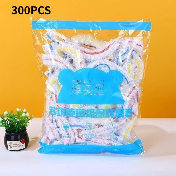 Kolorowa Jednorazowa OsłOna Na żYwność Saran Wrap OsłOna Jelita Food Grade śWieżO UtrzymująCa Się Plastikowa Torba Akcesoria Do LodóWki Kuchennej 300Pcs Multikolor-image