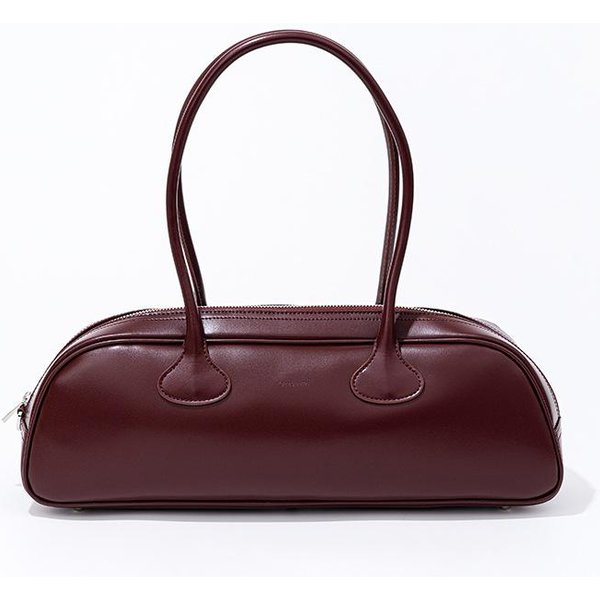 Bolso De Bolos Retro De Nicho, Bolso VersáTil De Cuero De Un Solo Hombro Para Axila, Bolso Baguette De Gran Capacidad Rojo-image