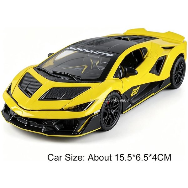 1:Skala 32 Fenomeno Svj63 Model Samochody Sportowe Metal Diecast DźWięK ŚWiatłO Drzwi Otwierane Pull Back Wykwintne WnęTrze Na Prezenty Dla Dzieci-image