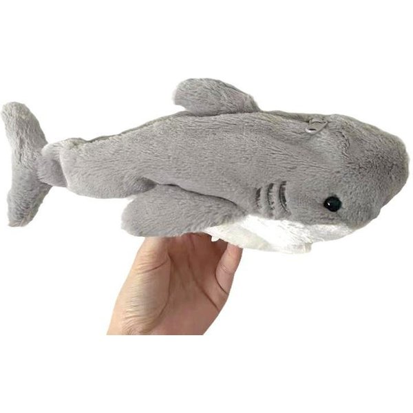 1PC Uroczy Pluszowy Rekin PióRnik Uczeń ArtykułY Papiernicze ArtykułY Szkolne Kawaii Lalka PowróT Do SzkołY Torba Do Przechowywania PióRa Torba Papiernicze Szary-image