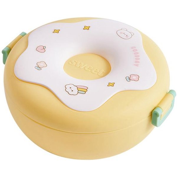 Lunch Box Dla Dzieci W Wieku Szkolnym, PudełKo Na PrzekąSki, PąCzek, KreskóWka, Szczelny Bento Box, 3-Komorowy Pojemnik Na żYwność-image