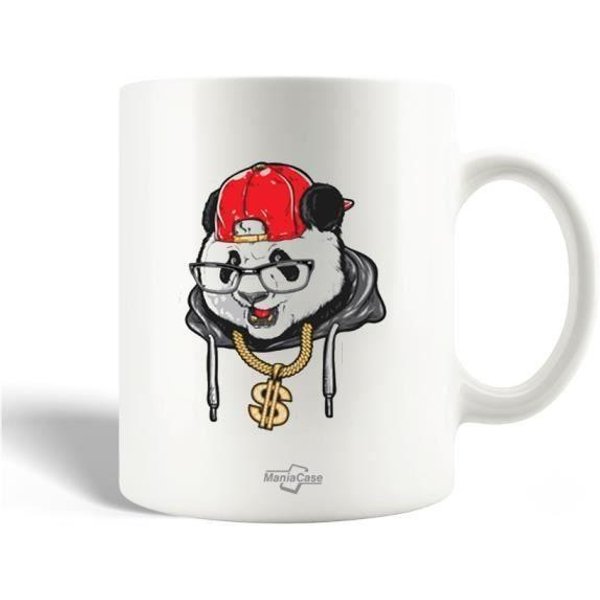 Taza - Maniacase - Panda De MúSica Hiphop - CeráMica - 30Cl - Apta Para Lavavajillas-image