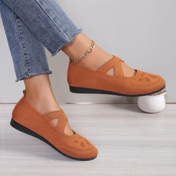 Nowe Damskie Siateczkowe Lekkie OddychająCe Wsuwane Buty Codzienne Jednokolorowe PłAskie Wygodne Buty Robocze Buty Do Chodzenia Trampki 41-image