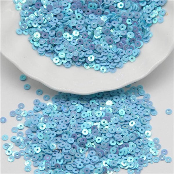 3Mm 4Mm 5Mm 6Mm Lentejuelas Planas Redondas Sueltas Lentejuelas Artesanales Paillette Costura Ropa DecoracióN DIY Accesorio Lentejuelas Para Coser Ab Blue 5Mm 1000Pcs-image