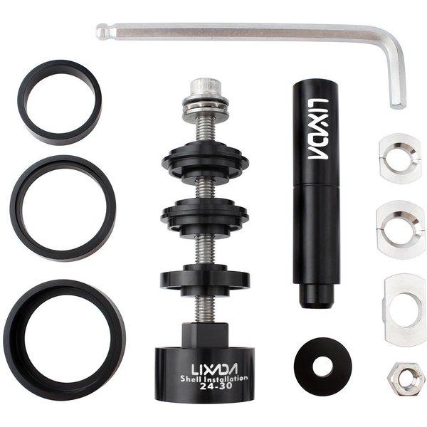 Lixada Kit De Herramientas De InstalacióN Y ExtraccióN De Pedalier De Bicicleta Extractor De Pedalier De Bicicleta Para Simple Version Gray-image
