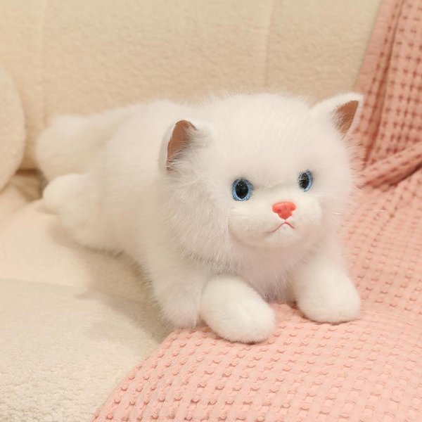 Pluszowe Zabawki Ragdoll Koty MięKkie Przytulne LeżąCe Lalka ZwierząTko Kot Lalka Kociak UspokajająCa CiepłA Kawaii WystróJ Domu 45Cm-image