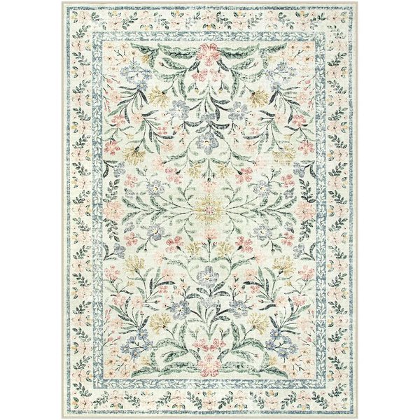 Nowoczesny Paryski OgróD Kwiatowy Zielony Dywan Do Salonu Kwiatowa Estetyka Bogaty Gotycki WystróJ Domu AntypośLizgowa Zmywalna Mata PodłOgowa 120X160Cm-image