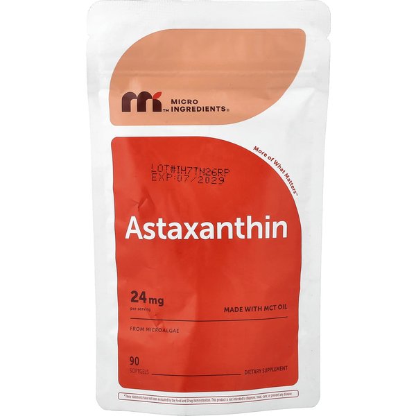 Micro Ingredients, Astaksantyna, 24 Mg, 90 KapsułEk MięKkich-image