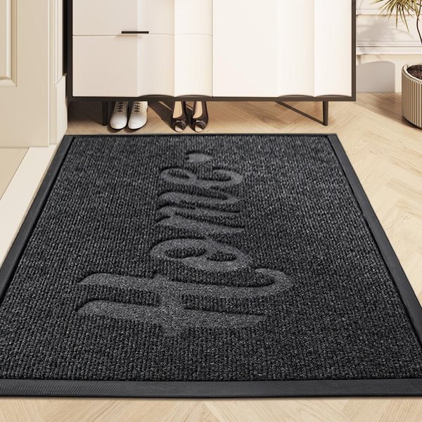 Nowoczesna Prosta Geometryczna Gumowa Mata Do Usuwania Kurzu Domowego, Mata PodłOgowa Przy Drzwiach WejśCiowych, Odporna Na Tarcie, Domowa Mata AntypośLizgowa Pod Stopy 45*80Cm-image