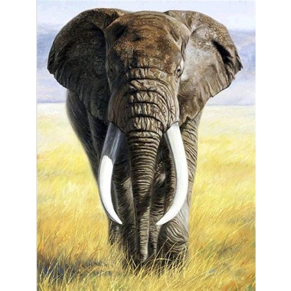 Pintura De Diamante Elefante Bordado De Diamantes Animal Diamante Punto De Cruz DecoracióN Moderna Del Hogar 30X40CM-image