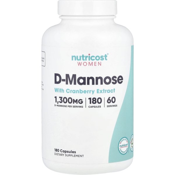Nutricost, Mujeres, D-Manosa Con Extracto De AráNdano, 180 CáPsulas-image