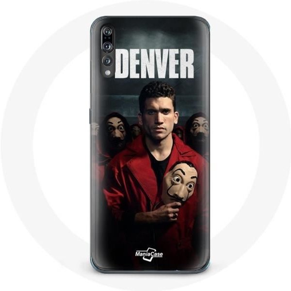 Funda Para Huawei P20 - La Casa De Papel - MáScara De Denver - Flexible - Negra - Unisex-image