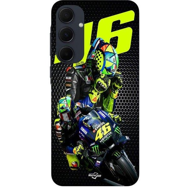 Etui Na Telefon - Maniacase - Samsung Galaxy A55 - Silikonowe - MięKkie - Logo Valentino Rossi Motogp Monster-image