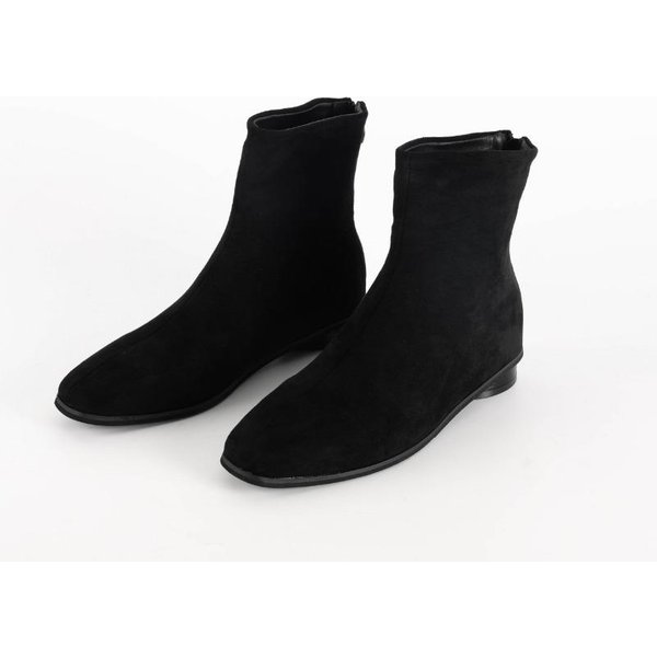 Zapatos De Tobillo Para Mujer Botas De Mujer Ocio Botas Modernas Mujer Costura Puntera Cuadrada TacóN Bajo Cremallera Trasera Zapatos Mujer 40 Negro-image
