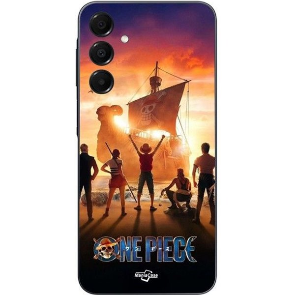 Funda - Maniacase - Samsung Galaxy A16 - Silicona - Flexible - Manga Anime One Piece Negro-image