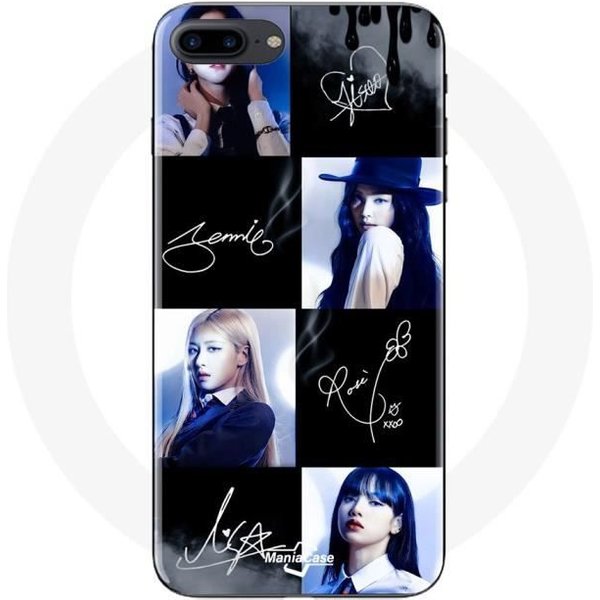 Funda - Maniacase - Iphone 8 Plus - Negro - Flexible - Foto Blackpink Firma Negro-image