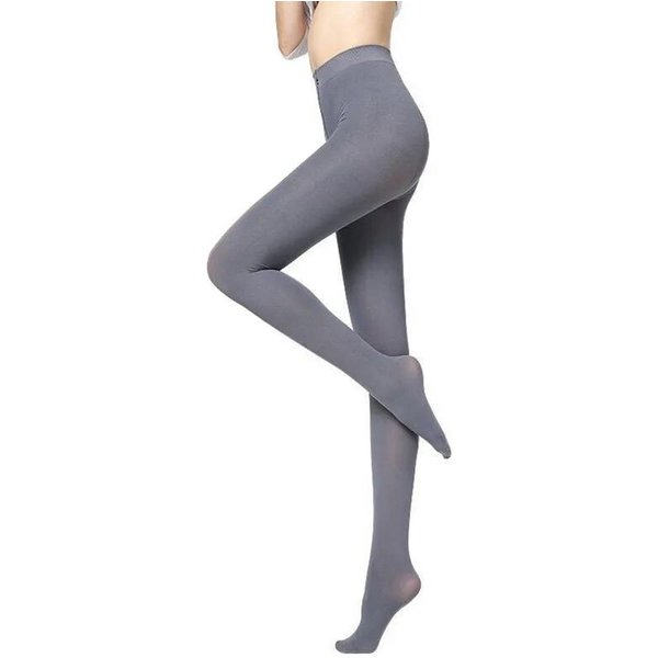 Medias De Mujer Resistentes A Desgarros Irrompibles Ajustadas Sexy Alta Elasticidad Medias Transparentes Finas Pantimedias Anti-Enganches Media De Seda Negra One Size Gray-image