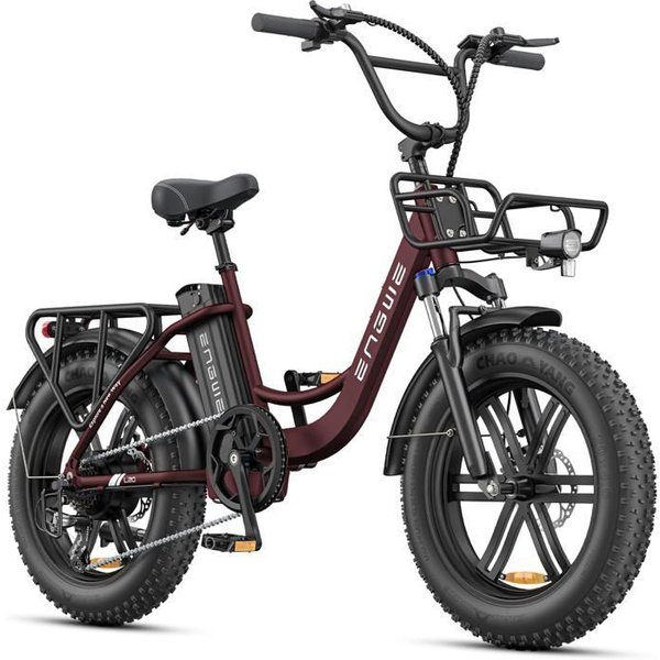 Rower Elektryczny - Engwe - L20 Boost - 20 Cali - ZasięG 140 Km - Silnik 250 W Czerwony-image