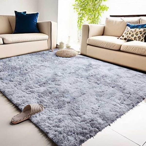 Pluszowy Dywan Salon Sofa Stolik Kawowy Dywanik Zielony RóżOwy Puszysty MięKki Kocyki Dywany Strefowe PokóJ DziecięCy Mata AntypośLizgowa WystróJ Domu 80X120Cm-image