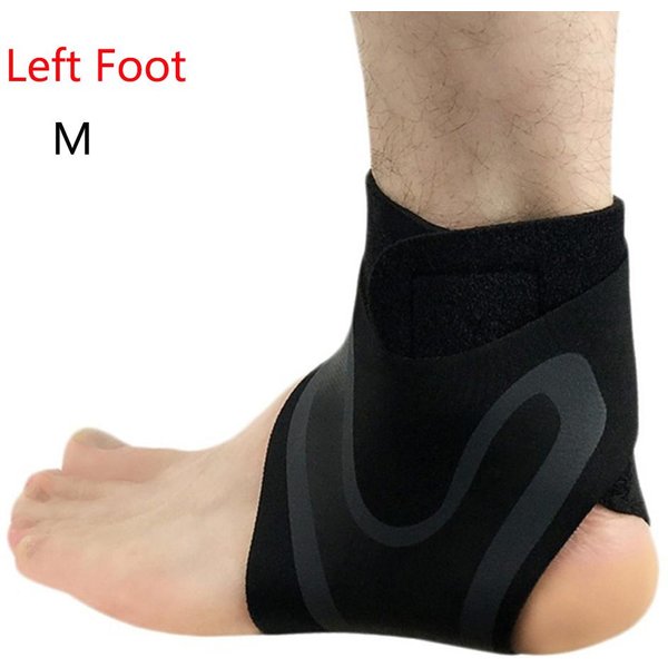 Bandaż Ochronny Na Stopę Elastyczny Stabilizator Kostki Opaska Kompresyjna Na Kostkę Regulowany Stabilizator Kostki Left Foot-M Gray-image