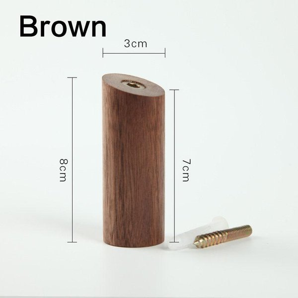 Perchero De Madera Natural Para Colgar En La Pared, Colgador Decorativo Para Llaves, Sombreros, Bufandas, Bolsos, Etc. Perchero Para BañO. 8Cm Amarillo-image