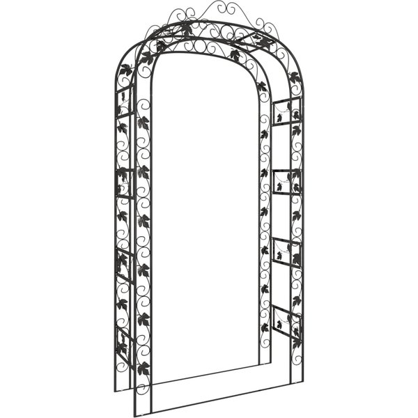 Arco De JardíN Negro 116 X 45 X 240 Cm Acero-image