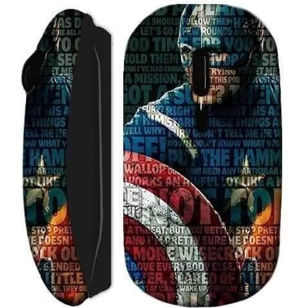Souris Sans Fil Captain Super America Comics Noire-image