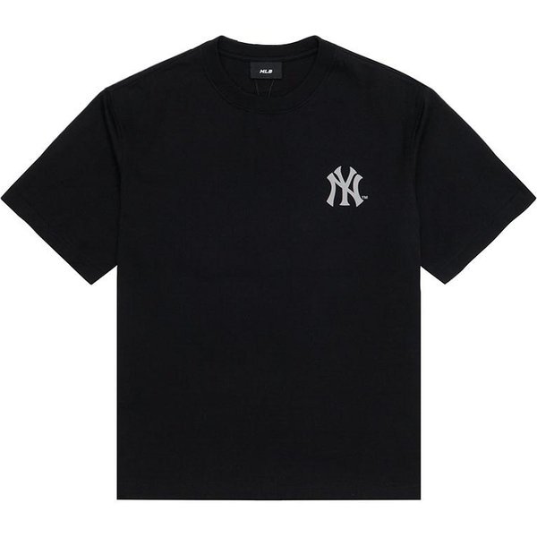 Camiseta PulóVer Casual Deportiva De Alta Calidad MLB Transpirable De Corte Holgado Con Cuello Redondo Unisex Tops 3ATSM0563-50BKS XL Black-image