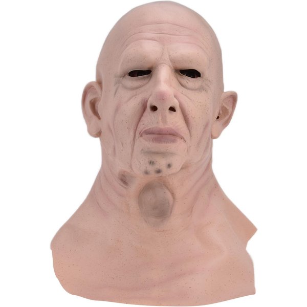 Realistyczna łYsa GłOwa Maska MęSka Lateksowa Ludzka Maska Zabawny Straszny Kostium Na Halloween Rekwizyty Do Cosplay-image