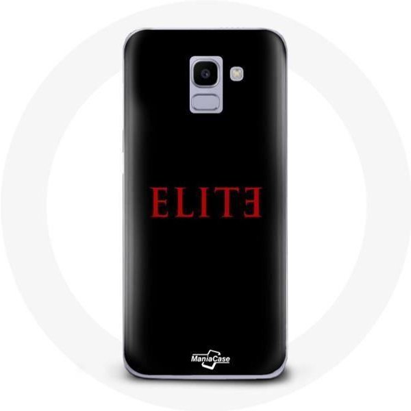 Funda Para Samsung Galaxy A8 2018 Elite Temporada 5 Logo Rojo Fondo Negro-image