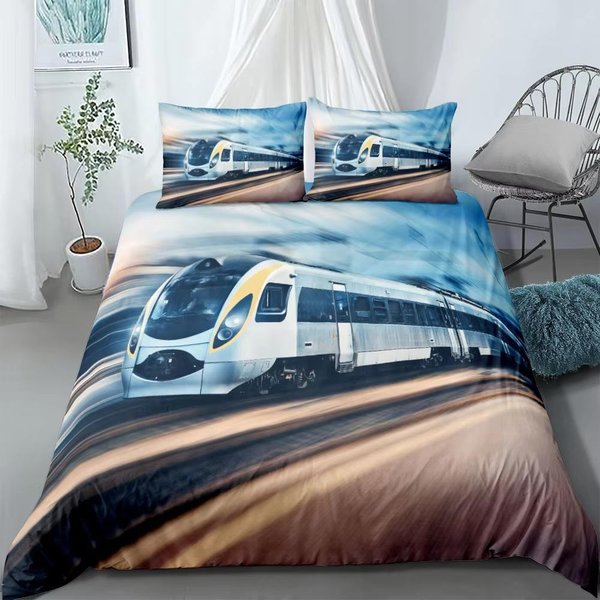 Zestaw Poszwy Na KołDrę Flying Scotsman Train UK Rozmiar Pojedynczy PodwóJny Queen US Twin Full King WśRóD ZestawóW PośCieli 180X210Cm-image