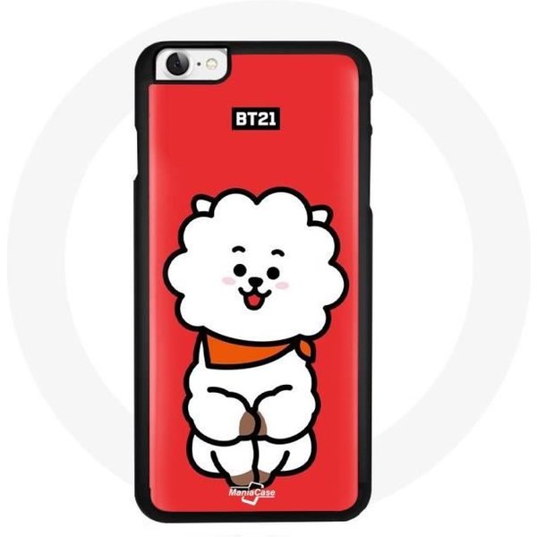 Funda Para Iphone 4 BTS Bangtan Boys BT21 RJ Jin Fondo Rojo-image