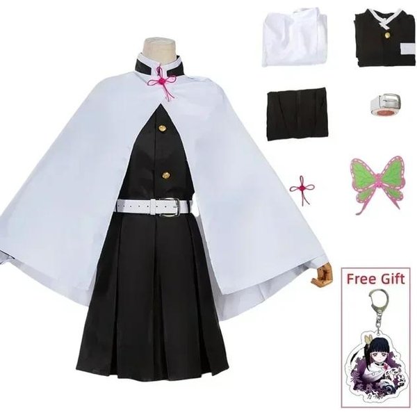 Tsuyuri Kanao Kostium Cosplay DorosłY Dziecko Anime Uniforma Kobiety Kimono Haori Peruka Halloween Ubranie S-image
